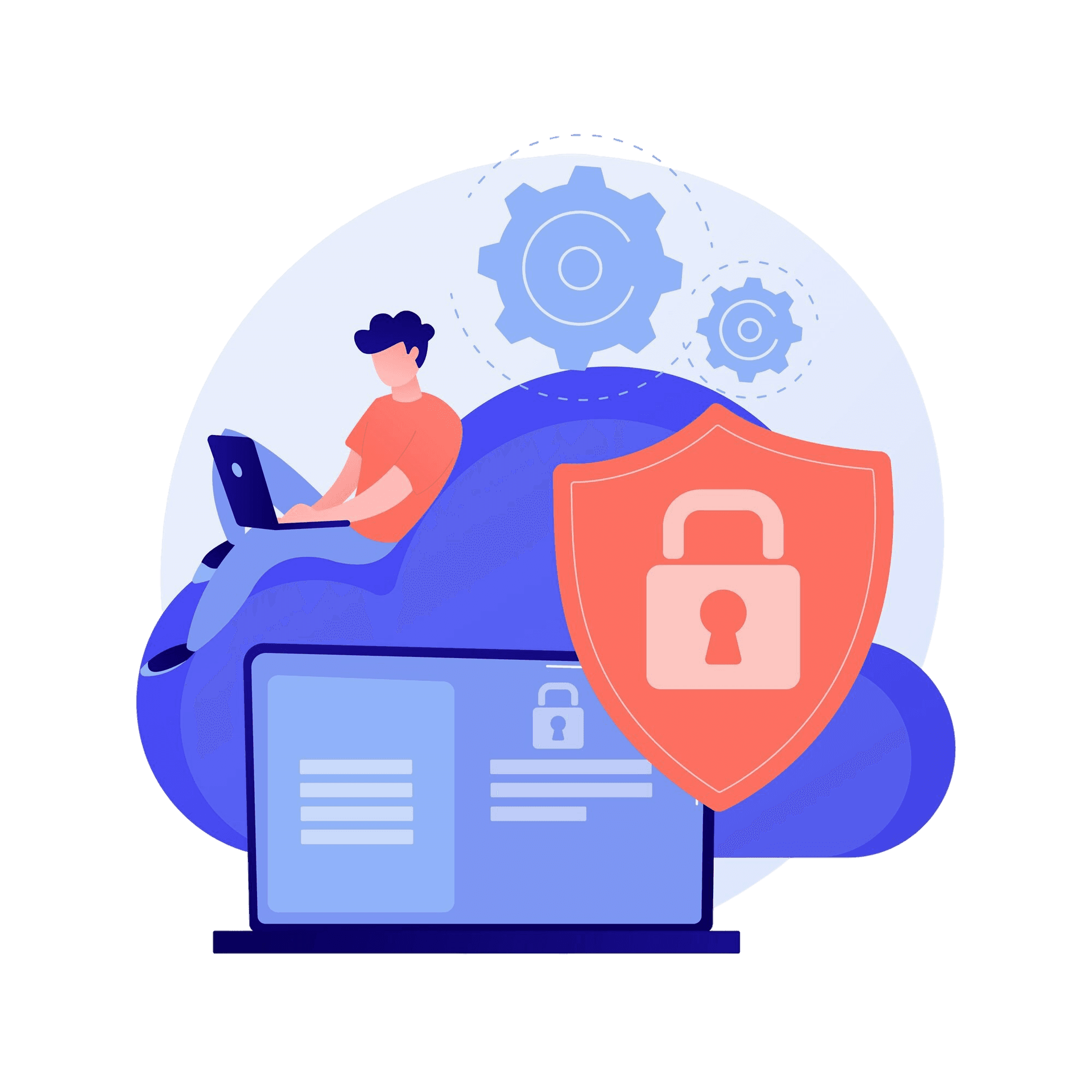 Secure File Sharing Illustration